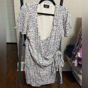 M cheetah wrap tie dress